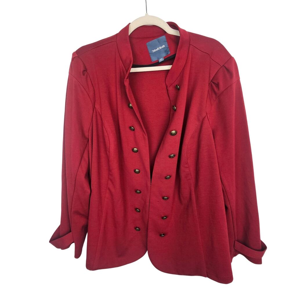 ModCloth Womens Military Blazer Plus Size 3X Stretch Steampunk Ren Fair Holiday